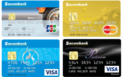 Các loại thẻ tín dụng Sacombank