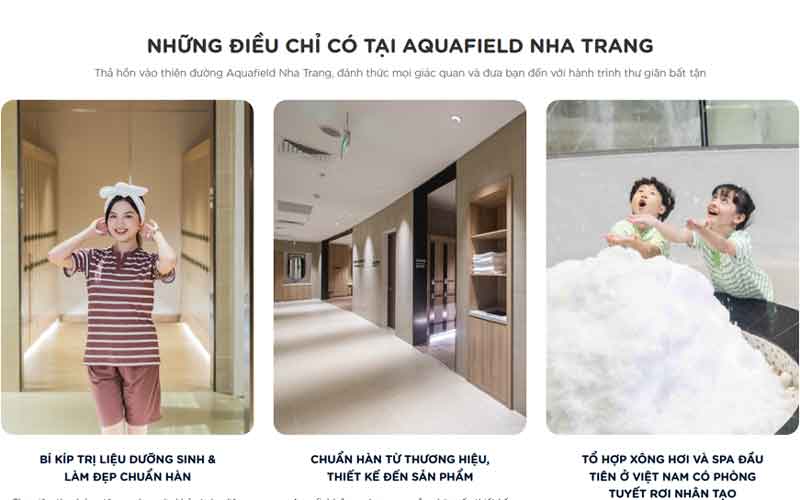 Vé Aquafield Nha Trang gồm những gì? Công viên nước, onsen và jjimjilbang