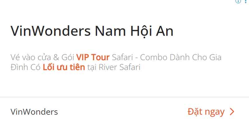 Giá vé VinWonders Nam Hội An và Cửa Hội