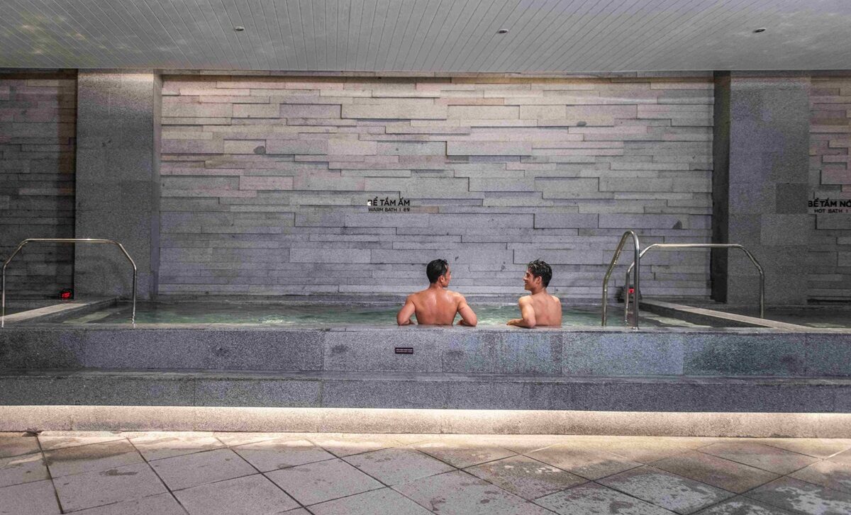 Khu onsen trong vé Aquafield Nha Trang