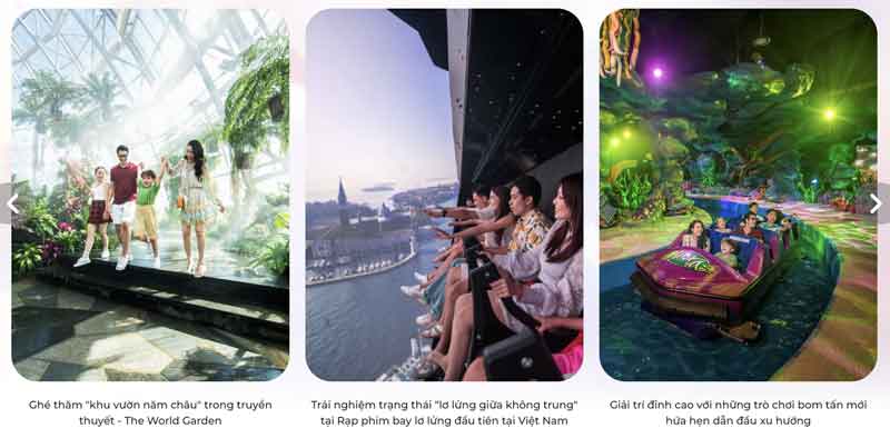 Giá vé VinWonder Nha Trang gồm những trải nghiệm vui chơi