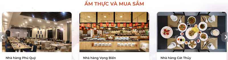 Ẩm thực và tiện ích trong công viên