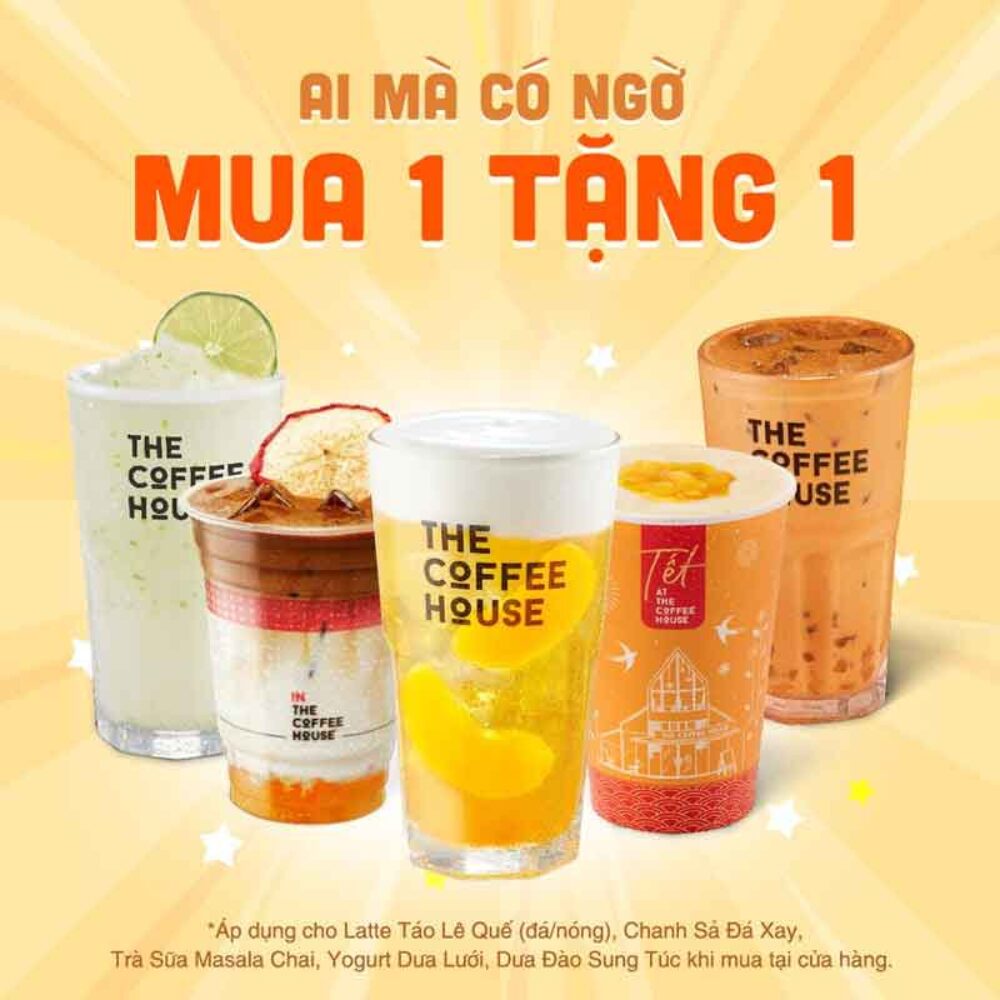 Mã mua 1 tặng 1 The Coffee House